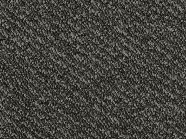 Rechteckige Draufsicht vom Vorwerk Telma Teppichboden in schiefer – markanter Teppichboden für urbane Wohnstile